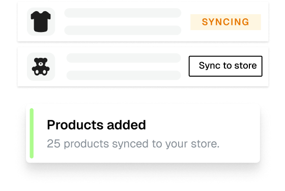 2. Pick and sync products