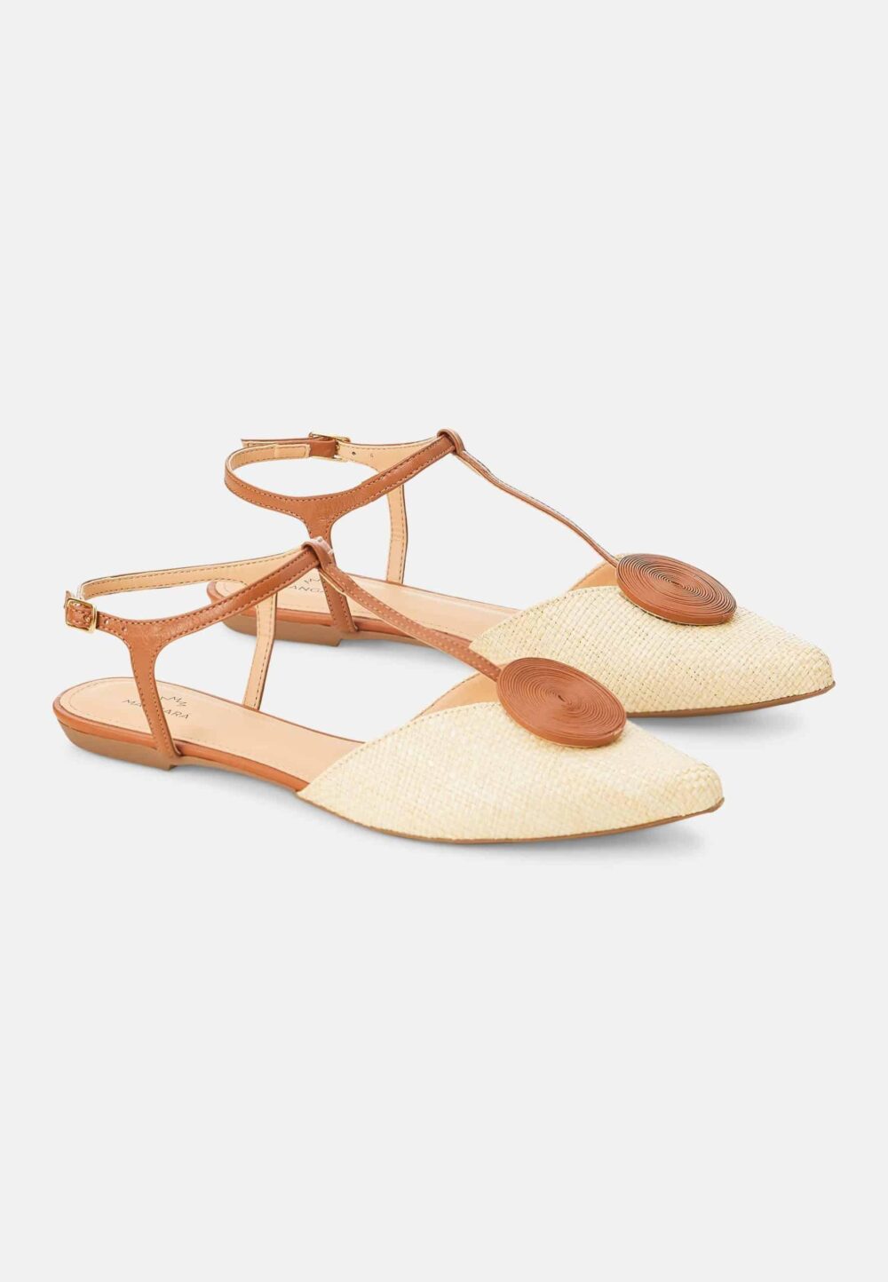 Mangará Acerola Women's Sandales - Natural Raffia - Leather details