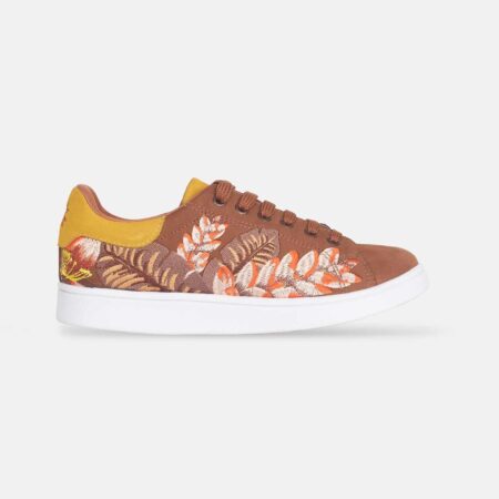 Mangará Women's Sneakers embroidery suede- Handmade