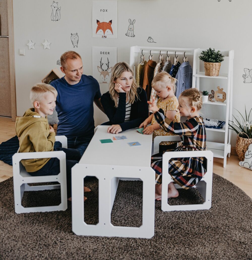 Montessori Weaning Table and Chair Set - with 2 Chairs - Image 2