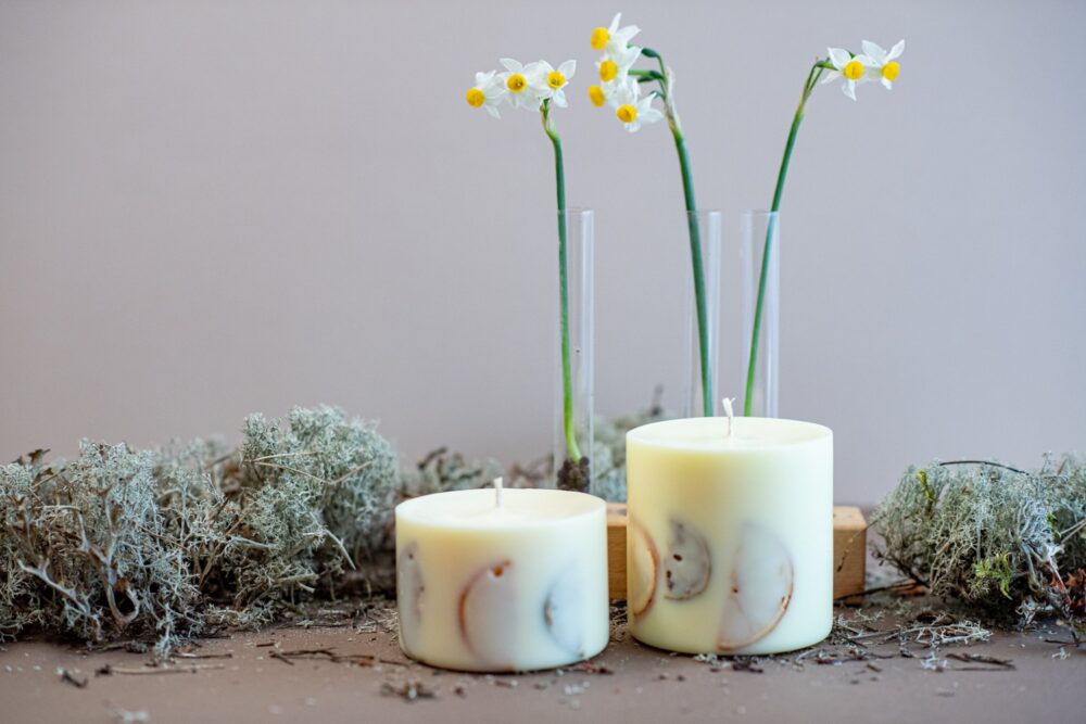 Hand-made Soy Wax Candle with Light Vanilla Scent - Image 6