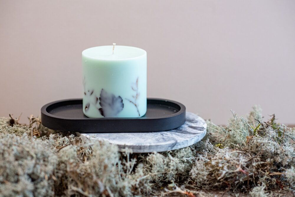 Hand-made Soy Wax Candle with Forest Scent - Mint Green - Image 4