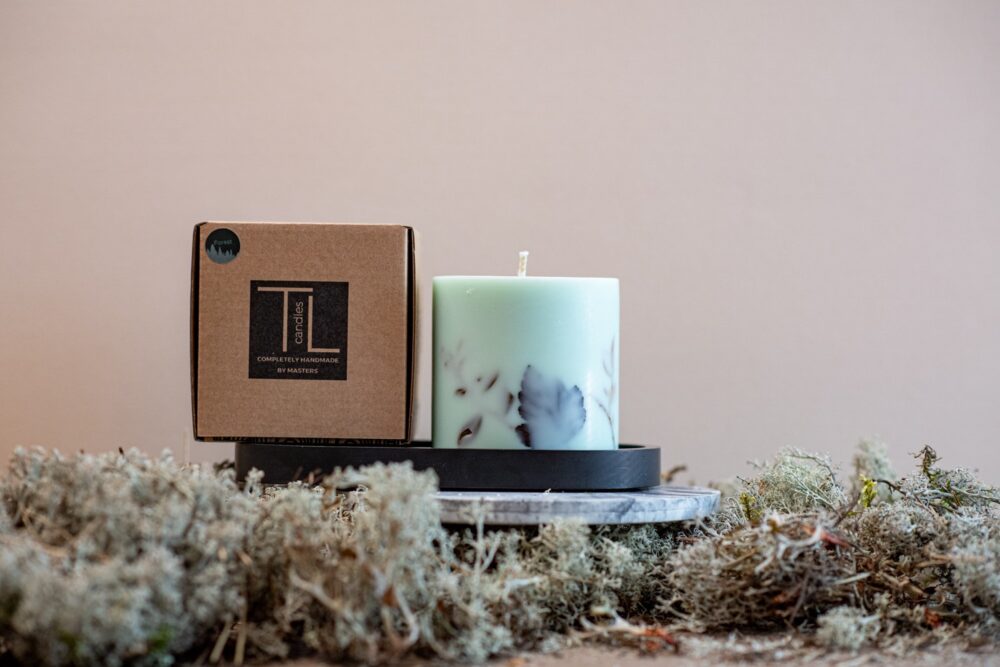 Hand-made Soy Wax Candle with Forest Scent - Mint Green - Image 5