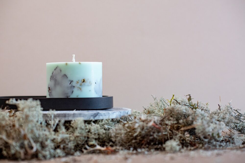 Hand-made Soy Wax Candle with Forest Scent - Mint Green - Image 7