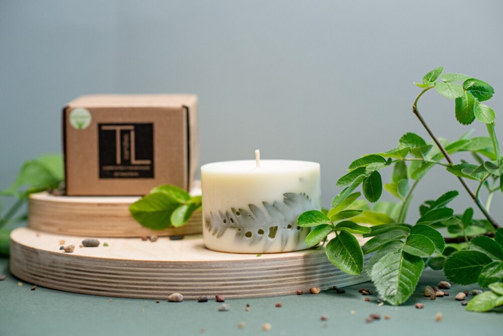 Hand-made Soy Wax Candle with Lemongrass Scent - Image 3