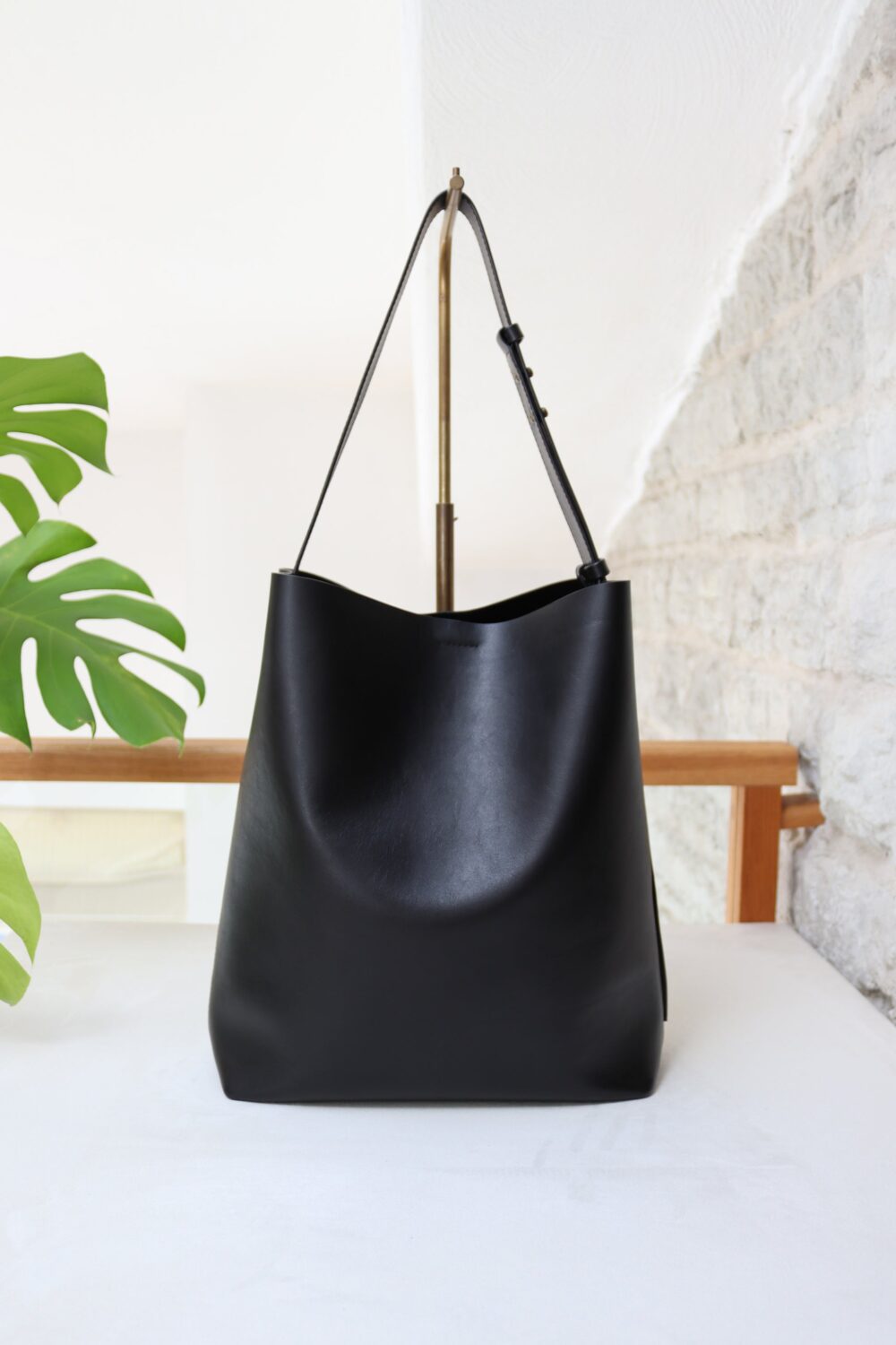 Leather Tote With Removable Clutch - Image 3