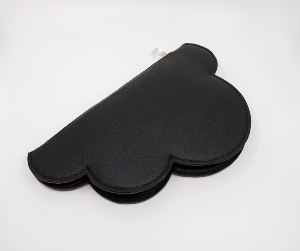 Leather Clutch Bag Cloud - Image 4