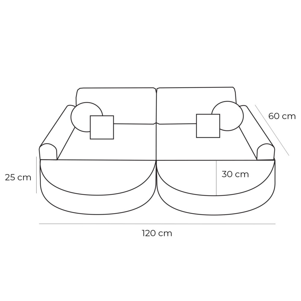 Medium Modular Sofa for Kids - Bearly Cream Plus - Image 7