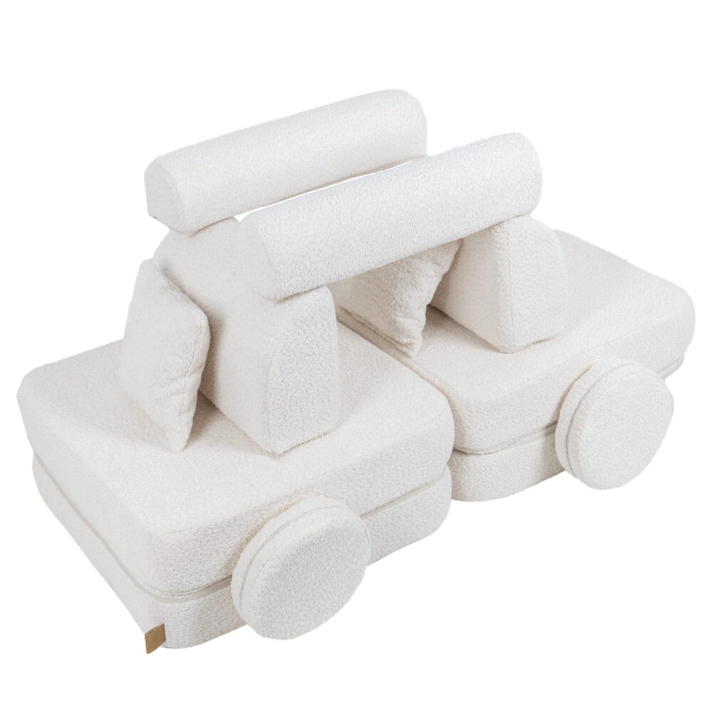 Medium Modular Sofa for Kids - Boucle White - Image 3