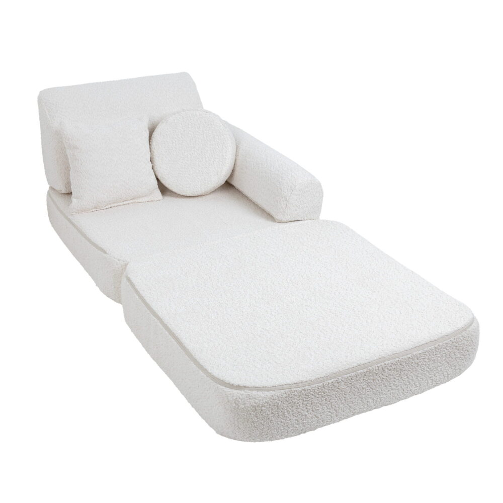 Medium Modular Sofa for Kids - Boucle White - Image 4