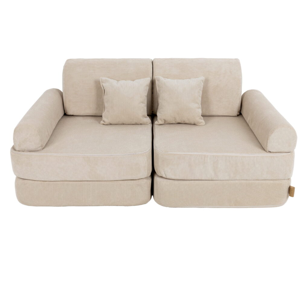 Medium Modular Sofa for Kids - Slimcord Ecru - Image 2