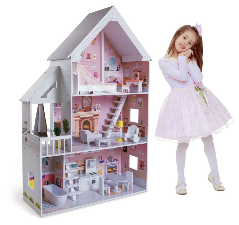 Wooden Dollhouse Liselle with LED Lights - Image 5